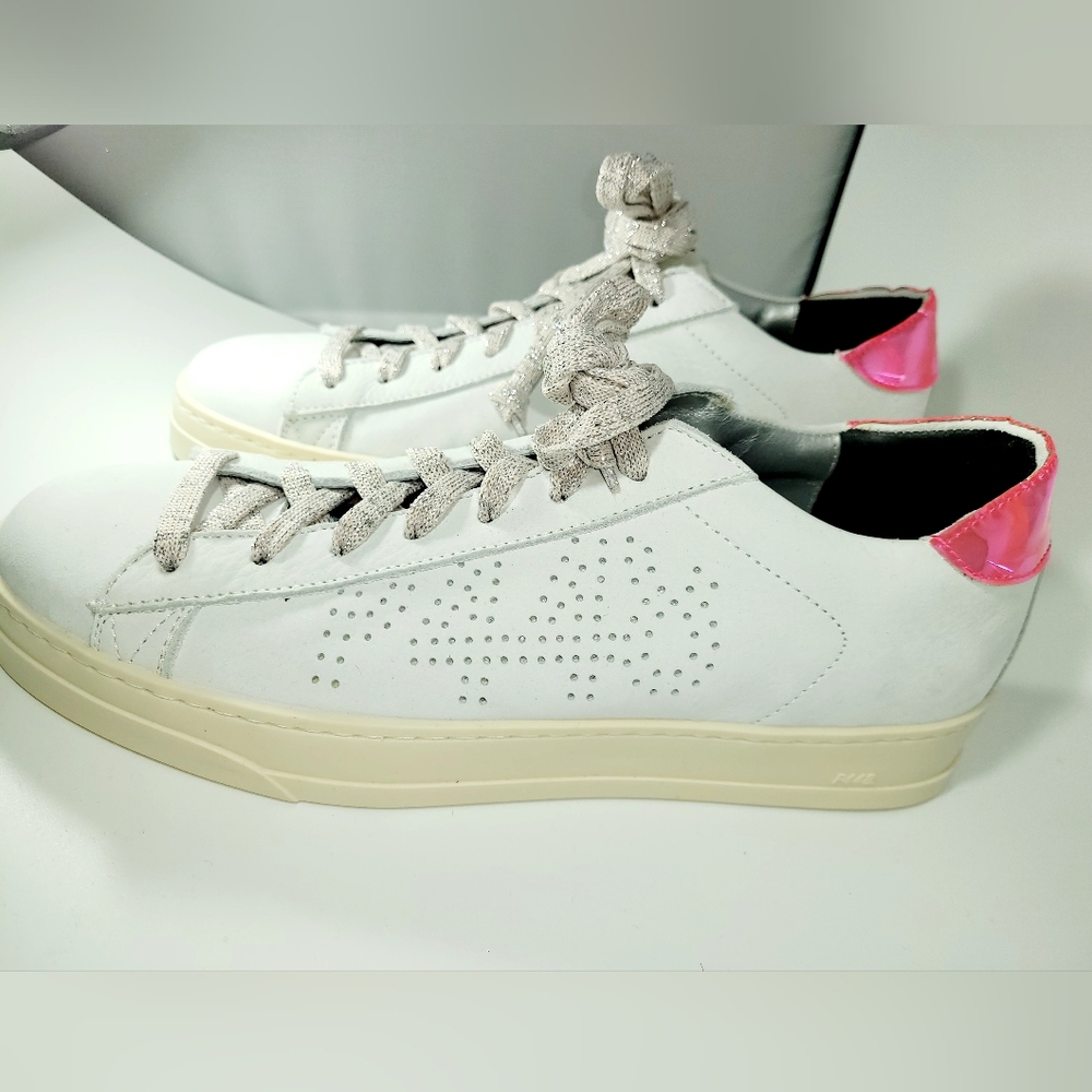 NWOT-❤️-P448-Ladies John Peakary Leather Sneakers-Sold at Dillards - Picture 6 of 16